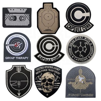 Club Shot Visual Glock Embroidered Fabric Patch Tactical Badge Hook and Ring Military Patches for Clothing Embroidery Sewing DIY Adhesives Tape