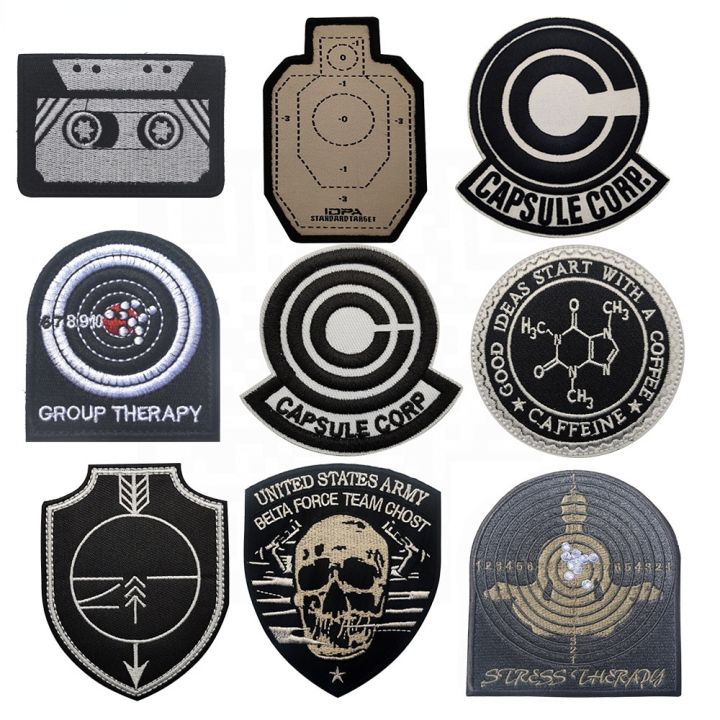 club-shot-visual-glock-embroidered-fabric-patch-tactical-badge-hook-and-ring-military-patches-for-clothing-embroidery-sewing-diy-adhesives-tape