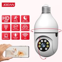 Jooan 2K หลอดไฟ E27 3mp กล้องวิดีโอในร่ม Wi-Fi การเฝ้าระวังความปลอดภัยภายในบ้านติดตามอัตโนมัติการมองเห็นได้ในเวลากลางคืนสีเต็มรูปแบบ