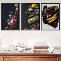 Ayrton Senna F1 Formula Legend Star Champion Race Car Canvas Painting Vintage Poster and Prints Wall Art Picture for Home Decor