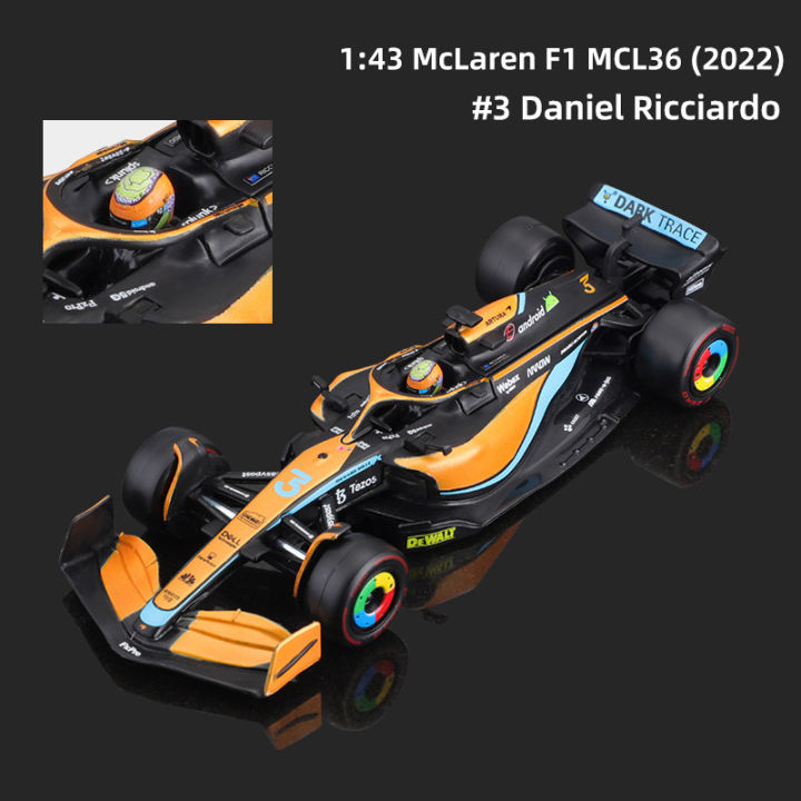 bburago-1-43-2022-f1-mclaren-mcl36-3-daniel-ricciardo-4-lando-norris-alloy-luxury-vehicle-diecast-cars-รุ่นของเล่น