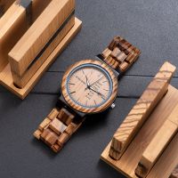 ZZOOI BOBO BIRD Antique Wood Watches for Man Date and Week Display Luxury Brand Watch in Wooden Gift Box relogio masculino Dropship