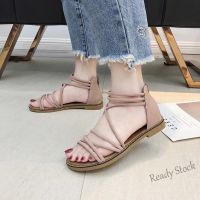 【Ready Stock】 ✌ C39 shoesking Flat Student Roman Shoes Women Sandals