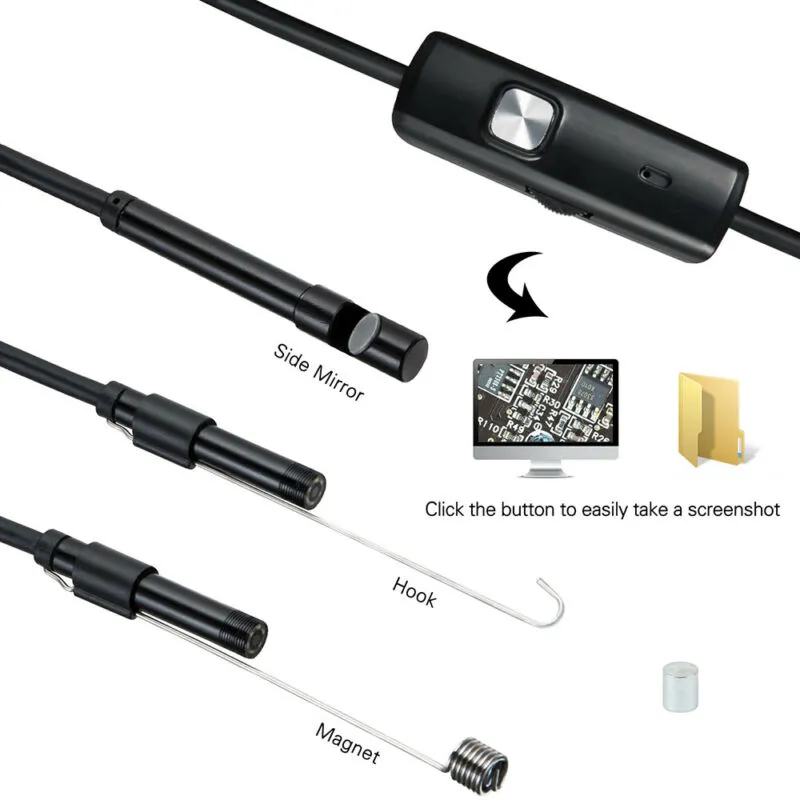 Mini caméra endoscopique étanche avec lumière LED, -2