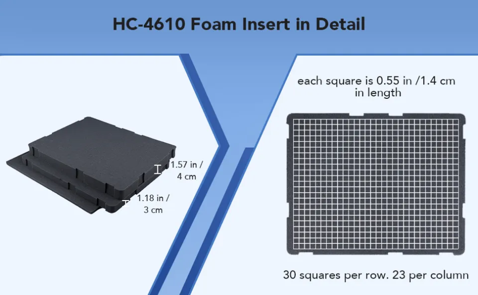 Lykus HC-3810 Hard Case with Customizable Foam Insert, Interior