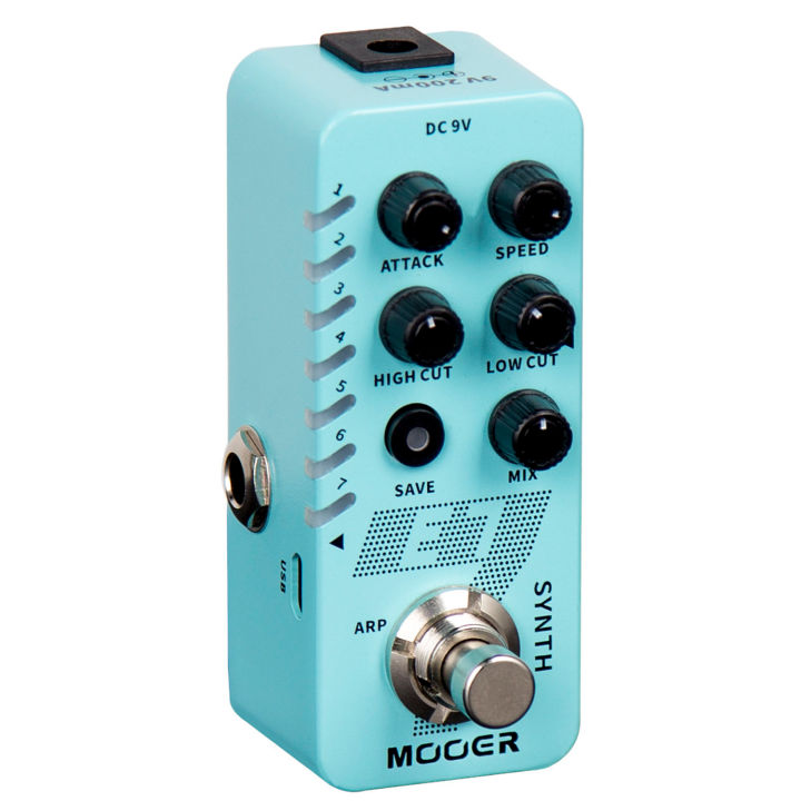 mooer-e7-polyphonic-guitar-synth-เอฟเฟคกีตาร์-เสียงซินธ์-ปรับแต่งและบันทึกได้-7-สล็อต