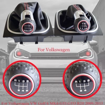 หัวเกียร์ธรรมดาลูกบิดสำหรับ VW Golf 6 A6 VI MK6 GTI GTD R20 2009 2010 2011 2012 2013รถด้วยตนเอง5 6ลูกบิดเปลี่ยนความเร็ว Nuopyue