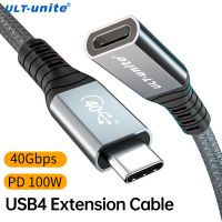 [HOT RUXMMMLHJ 566] ULT-Unite Thunderbolt 4 USB C สายพ่วง USB 4 Extend 40Gbps สายข้อมูล8K 60Hz PD 5A/100W Type-C สายรับส่งข้อมูลสำหรับ MacBook Pro