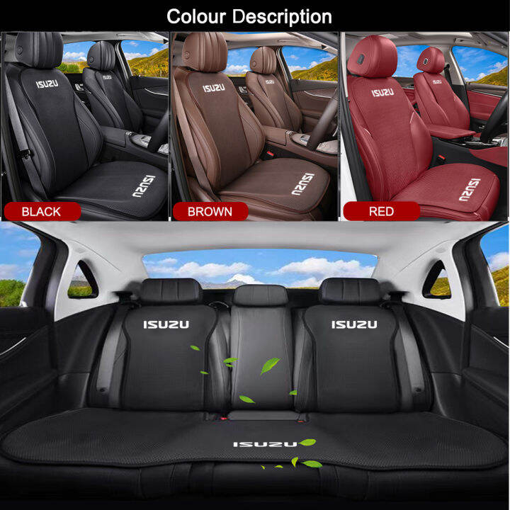 For ISUZU DMAX MUX Car Seat Cover Set Four Seasons Universal Breathable Protector Mat Pad