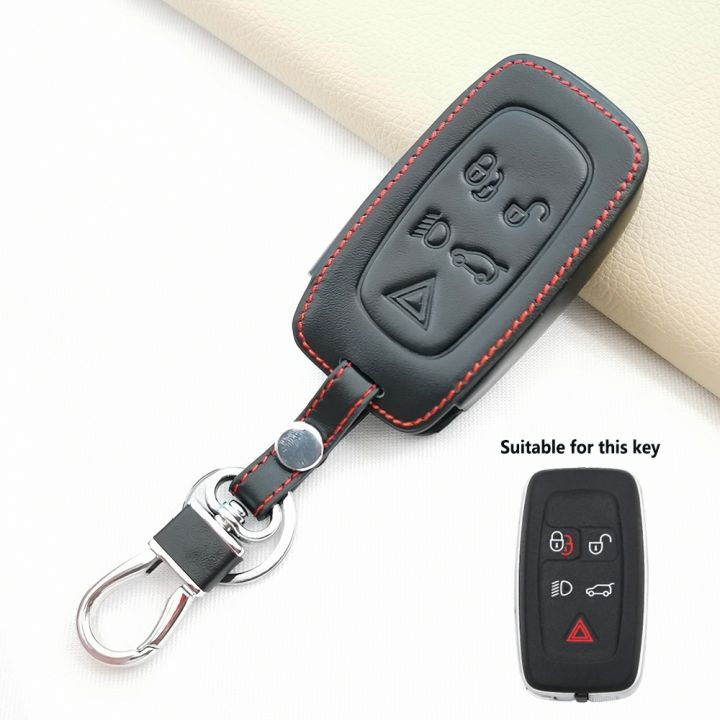 leather-car-key-case-for-land-rover-discovery-4-for-range-rover-sport-vouge-2009-2010-2011-2012-cover-keyless-remote-fob-shell