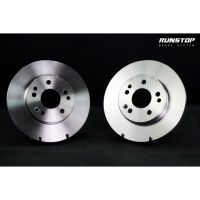 RUNSTOP รันสตอป brake disc จานเบรคหน้า แบบเรียบ ขนาดเดิม284 Mercedes Benz รุ่น W124 E220 E300 ราคาต่อคู่