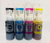 หมึกเติม Epson (Premium ink) น้ำหมึกเติมรุ่น  L100, L110, L120, L200, L210,L220, L300,L310, L350, L355,L365, L455, L550, L555,L565, L1300 4 สี (สีดำ,ฟ้า,แดง,เหลือง)