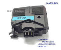 อะไหล่ของแท้/สวิตย์ล็อกประตูเครื่องซักผ้าฝาหน้า/SWITCH DOOR LOCK SAMSUNG/DC34-00026A