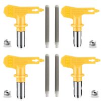 ◙ 4 Pieces Reversible Airless Paint Sprayer Nozzle Tips And 4 Pieces Airless Spray Filter Replace Parts (215 315 417 523)