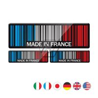 3D Bar Code Sticker Made In France UK USA Germany Motorcycle Tank Pad Decal Case for  BMW Aprilia Ducati Benelli MV  Power Points  Switches Savers