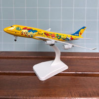 ANA Japanese Airlines Pokemon Livery 20cm Boeing 747-400 20cm Die-Cast Aircraft Model on Stand