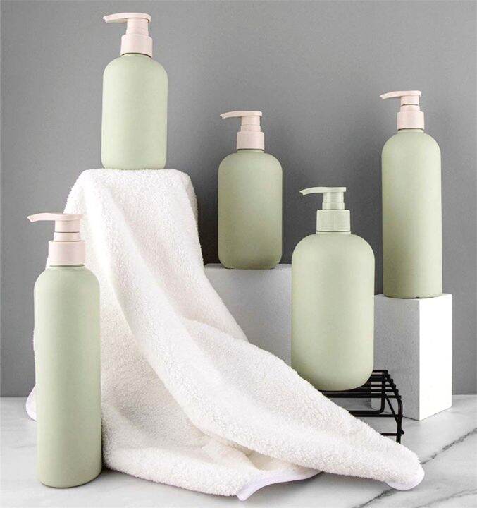 200ml-300ml-500ml-shampoo-bottle-refillable-bottles-cosmetic-container-200ml-300ml-500ml-avocado-green-empty-plastic-pump-lotion-acrylic-pump-head