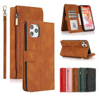 Wallet Case for 13 12 11 Mini Pro XR X XS Max 8 7 6 6S PLUS SE 2020 Leather Cards Flip Phone Bags Cover with Zipper