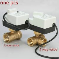 【hot】✆❏♚  AC220v 2 way 3 brass  Motorized electric actuator ball valve DN15 DN20 DN25 DN32 DN40