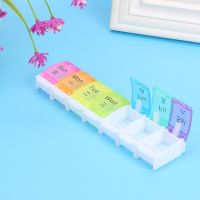 7 Day Weekly Pill Medicine Storage Box Portable Practical Multi-functional Durable Tablet Rainbow Organizer Case Splitter Medicine  First Aid Storage