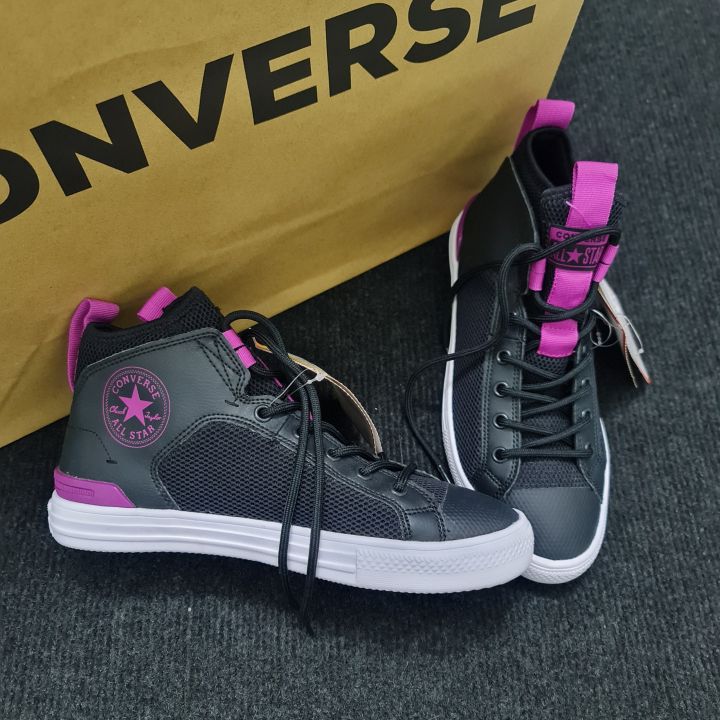 Sample shoes ] Giày Converse cổ lửng thể thao siêu nhẹ nữ màu tím đen size   