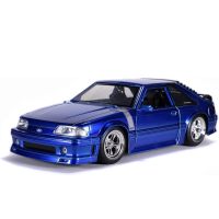 Jada Bigtime Muscle 1:24 1989 Mustang GT Die-cast Car Blue Toys for Kids and Adults