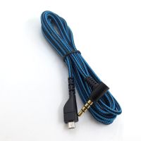 ；’；‘、。 Suitable For Arctis 3 5 7 Steelseries Ice Gaming Headphone Cable Blue And Black Striped Audio Cable