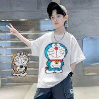 【Ready】? Childrens color-changing Ultraman sequined t-shirt thin section short-sleeved top 2023 summer new baby cotton cartoon T-shirt