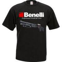 100% เสื้อยืดลําลอง ผ้าฝ้าย แขนสั้น คอกลม พิมพ์ลาย Benelli Tactical Shotguns Or White Mi M Hk ทรงหลวม สไตล์สตรีท Summer new T-shirt