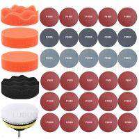 【LZ】✱▣❅  45/30/15PCS 3 Inch Sanding Discs Polishing Waxing Sponge Headlight Repair Set Car Lights Renovate Kit Polishing Pad for Drill