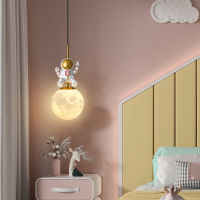 นอร์ดิก LED นักบินอวกาศโคมระย้าไฟเด็กเด็กทารกสาวห้องนอนจี้ไฟ Suspensions โคมไฟ Luster Home Decor