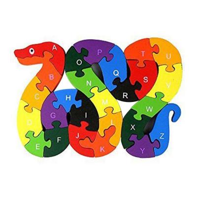 Alphabet Wooden Puzzle Alphabet and Number Wooden Twisted Snake Puzzle Childrens Assembled Building Blocks Educational Toys elegant