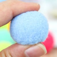 10/20/30 Pcs Cute Funny Cat Toys Stretch Plush Ball 0.98Inch Creative Colorful Interactive Pom Chew Play  Game Random Color Toys