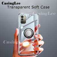 Casinglee สำหรับ Nokia G21เคสโทรศัพท์แบบใสนิ่มกันกระแทก,เคสแหวนยึดแม่เหล็กด้านหลังเคสโทรศัพท์ Hp Nokia G11