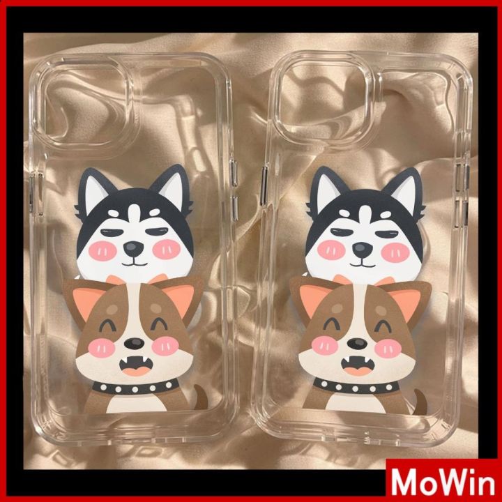 mowin-เข้ากันได้สำหรับ-เคสไอโฟน-เคสไอโฟน11-เคส-iphone-11-เคสนิ่ม-tpu-รูใหญ่-เคสโทรศัพท์อวกาศน่ารัก-cartoon-หมาขาวตลกภาษาอังกฤษ-ตัวป้องกันกล้องกันกระแทก-compatible-with-iphone-14-13-12-pro-max-11-xr-xs