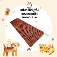 ใหม่!!! แผ่นสแลทปูพื้นพลาสติก 30x100x5ซม. สีชานม