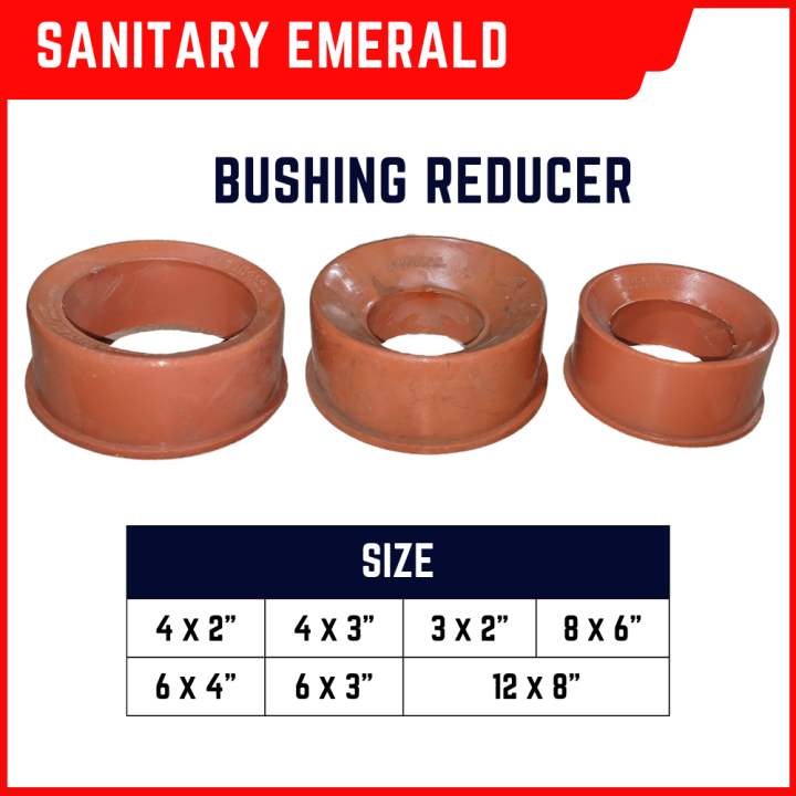 Sanitary PVC Fittings Emerald Bushing Reducer (Sizes 6X4",6X3",8X4