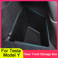 สำหรับ Tesla รุ่น Y 2021 2022 2023ด้านหลัง Trunk Organizer กล่องเก็บอุปกรณ์เสริมรถยนต์ขนาดใหญ่ความจุกล่อง