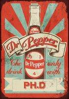 Keviewly Dr Pepper Metal Wall Art Tin Signs Warning Animal Funny Restaurant Bar Band Newly Married Birthday Party Christmas