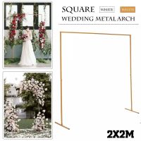 2M X 2M Wedding Background Frame Wrought Iron Decorative Flower Stand Custom Wedding Square Arch Shelf Wedding Decor