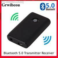 Grwibeou 2 in 1 Wireless Bluetooth 5.0 Transmitter Receiver Chargable For TV PC Car Speaker 3.5mm AUX Hifi Music Audio Adapter