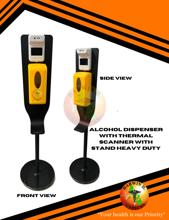 THERMAL SCANNER WITH ALCOHOL DISPENSER WITH STAND HEAVY DUTY Lazada PH