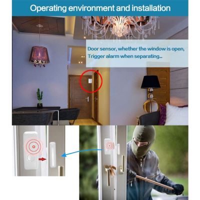 Wireless 433Mhz door and window sensor accessories for security alarm