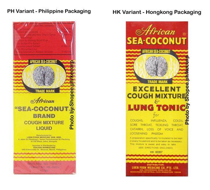 African SeaCoconut Cough Mixture & Lung Tonic (Philippines & Hongkong