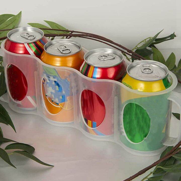 2pack-portable-soda-can-drink-organizer-for-fridge-fridge-organizers-and-storage-clear-plastic-with-handle