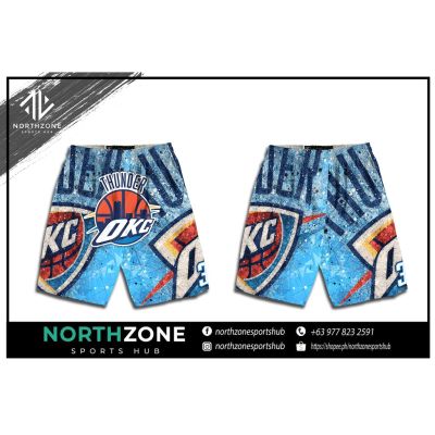 NBA Oklahoma City Thunder Full Sublimation Short with two sided pockets (SHORT)