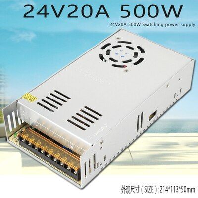 Switching Power Supply Light Transformer AC110V 220V To DC 24V 20A 500W Power Supply Source Adapter For Led Strip Power Supply Units