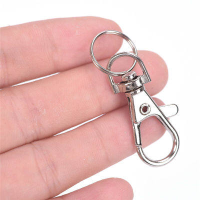 shiqinbaihuo 10PC Silver swivel Trigger คลิป snap lobster clasp Hook BAG พวงกุญแจตะขอของขวัญ