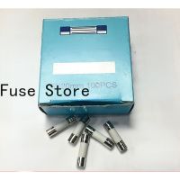 【YF】 10PCS T2AL 250V Glass Tube 5x20MM Double Cap With Wire Fuse  Slow Break Delay Certification