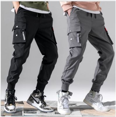 กางเกงแฟชั่นขายาว สำหรับผู้ชาย ดีไซน์เท่ๆ มี2สีสุดฮิต ดำ/เทา มีตั้งแต่ไซส์ L/M/XL